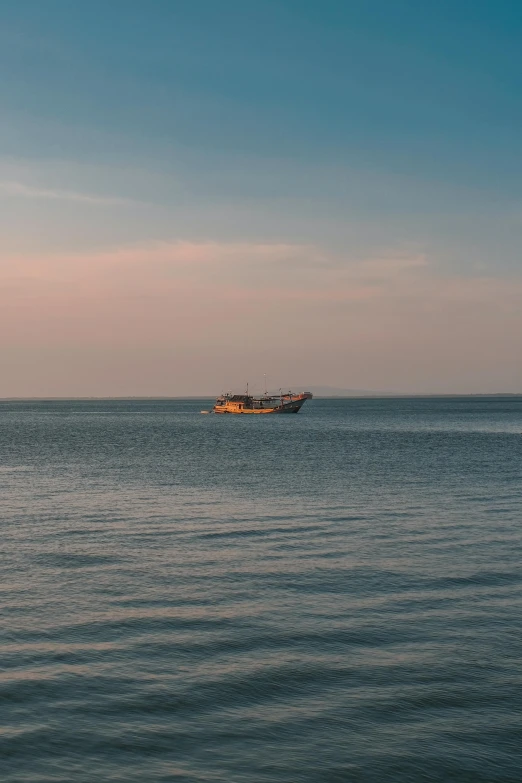 two boats are in the open water