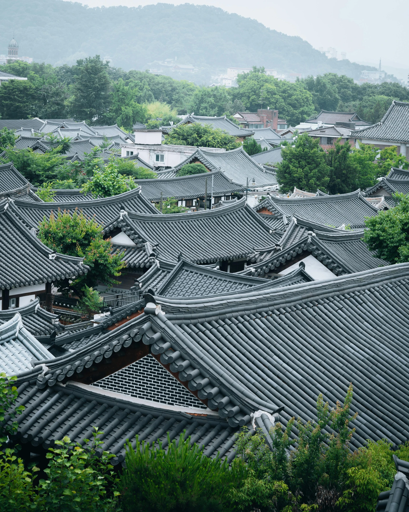 a large view of an oriental style building