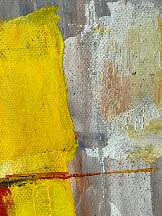a close up of the side of a painting