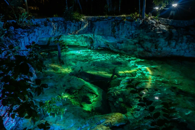 a very cool looking cave in the woods