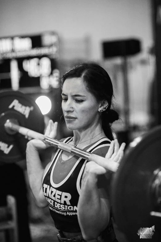 a woman in the gym doing some exercises