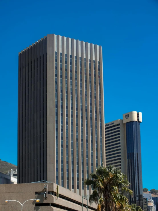 a very large tower with a traffic light