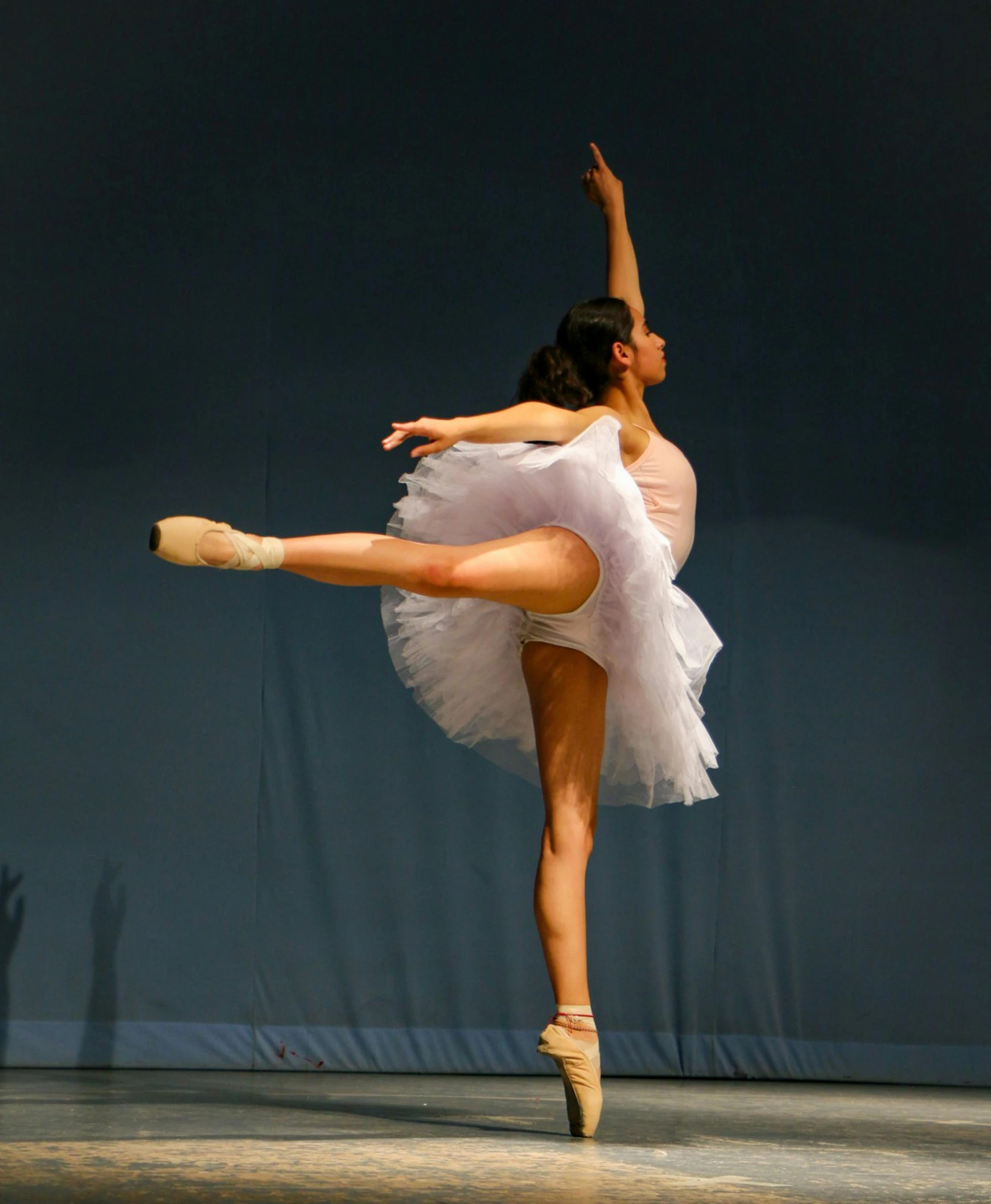 a ballet performing on stage in white tutu