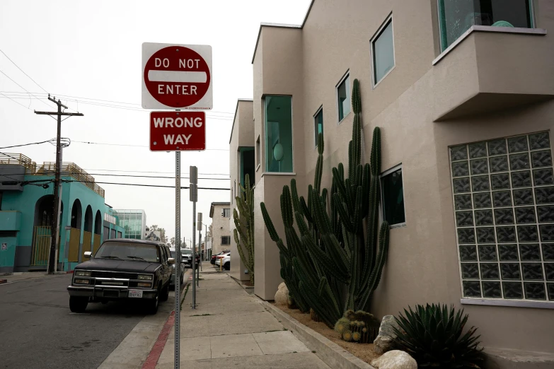 a sign that is attached to a building