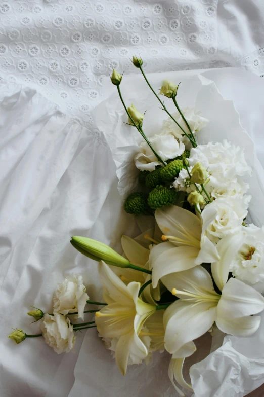 a close up view of a bouquet of flowers