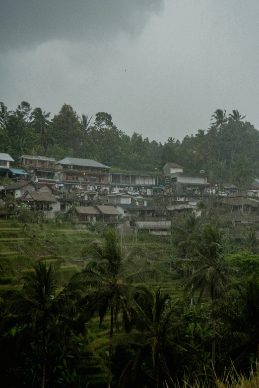 a large hill that has houses on it