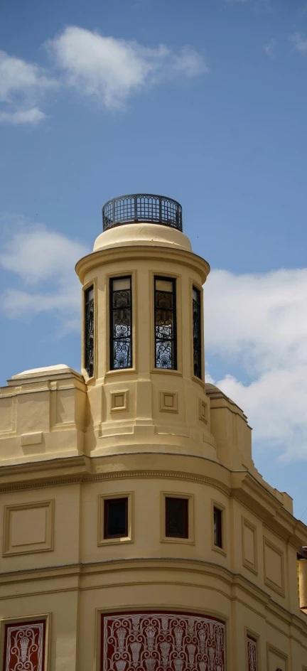 this is a round structure with two clocks on it