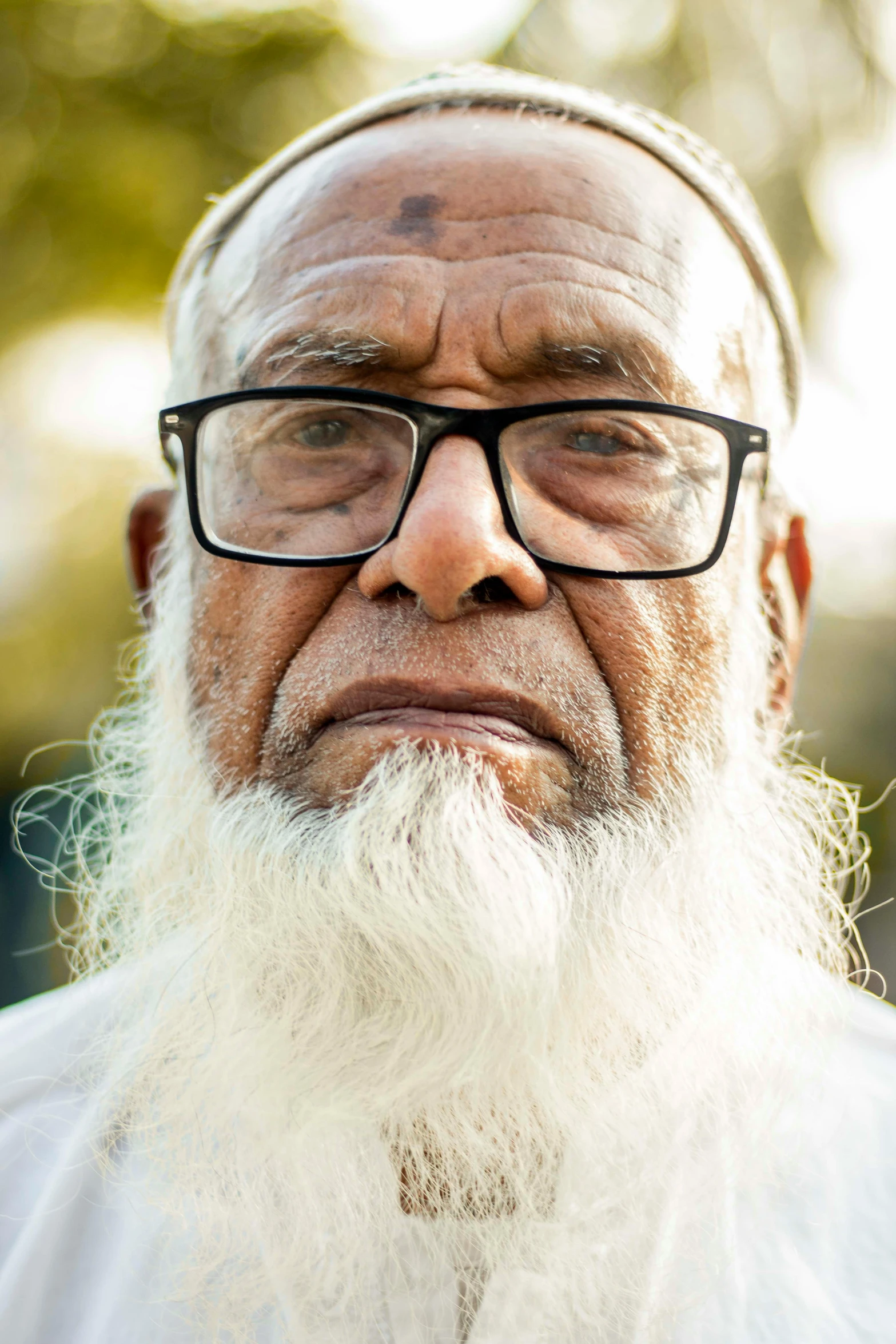 an old man with a big beard and eyeglasses