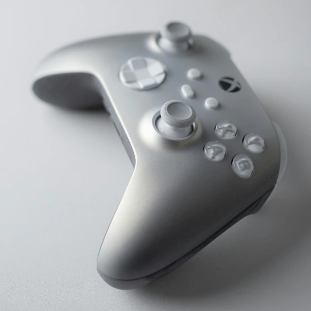 closeup of a video game controller with no on