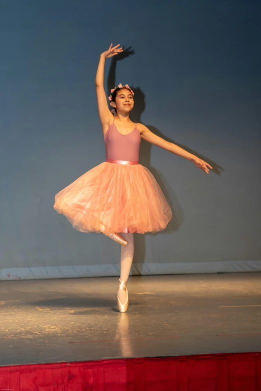 a young ballerina poses in a tutu