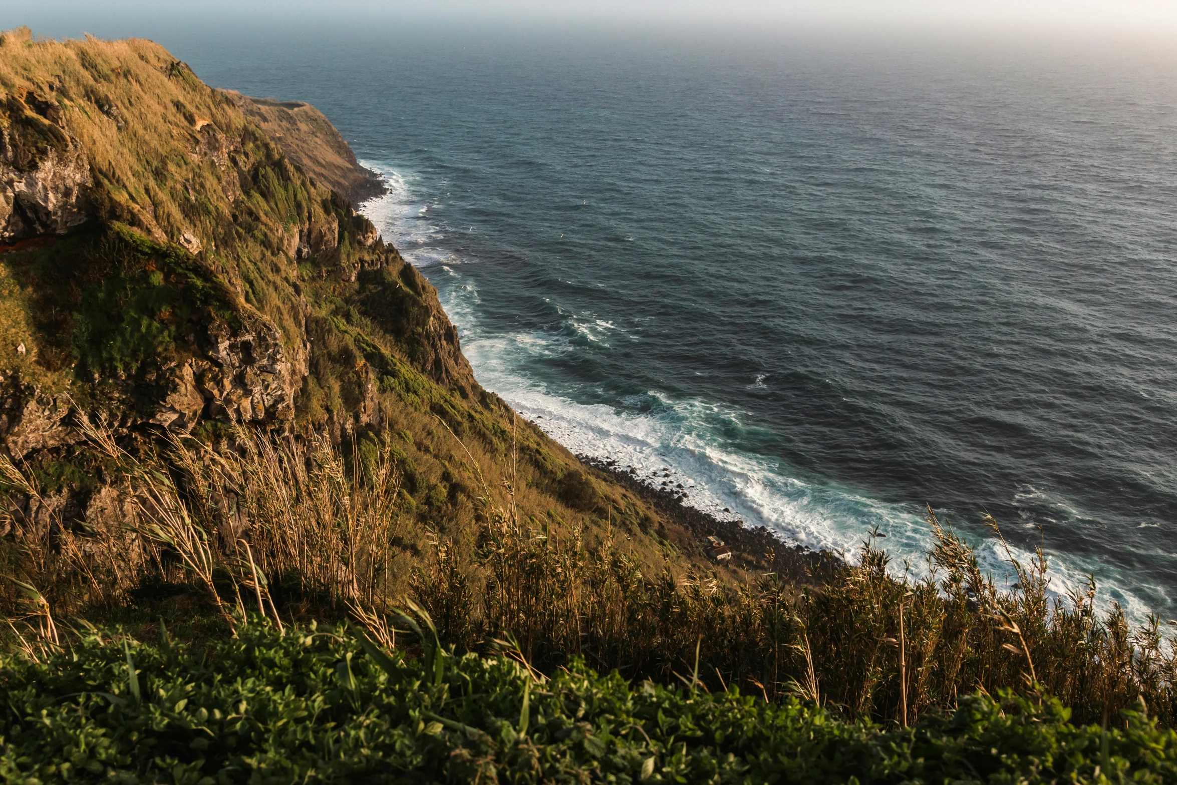 the cliff face is on the far edge