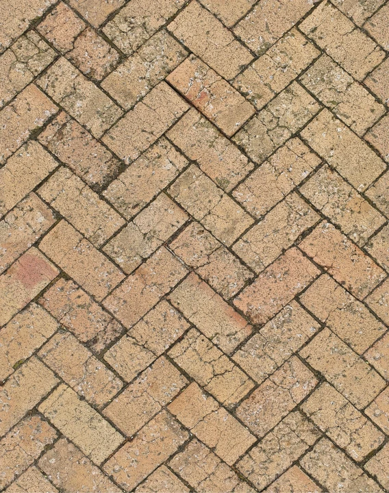 a close up s of an old brick walkway