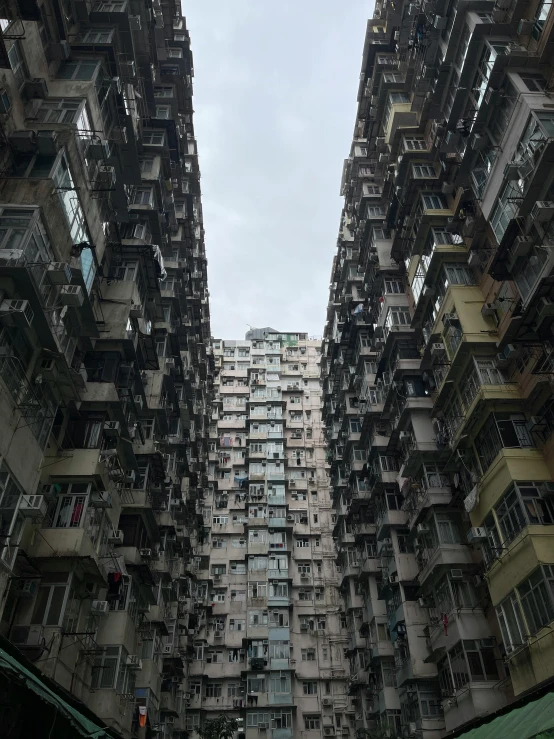 multiple large apartments are pictured in an aerial view