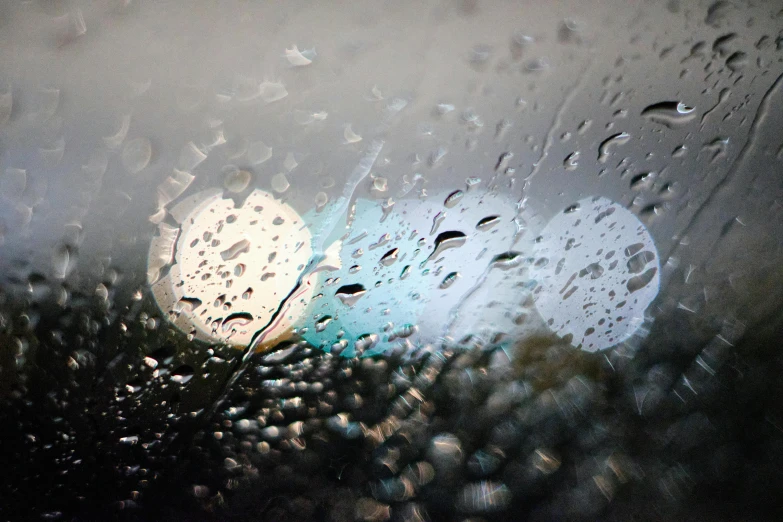 rain droplets on a glass on a car window