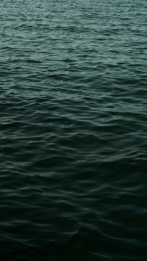 a lone boat floats in the open water