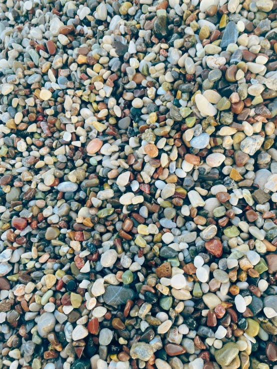 a lot of stones and gravel all together