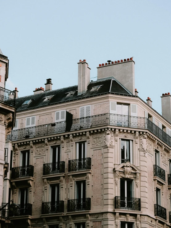 old fashion building with balconies and balcony in the city