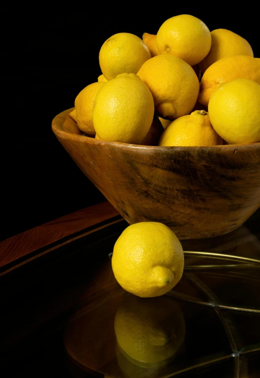 there are many lemons that are in the bowl