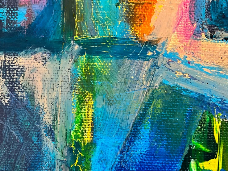 abstract painting of multiple colors with brush stroke and background