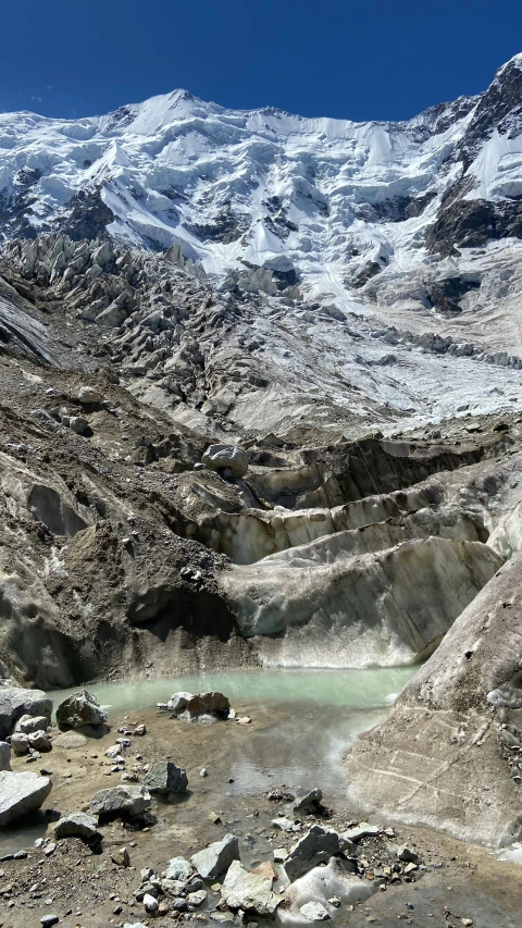 an extremely barren and very low lying mountain