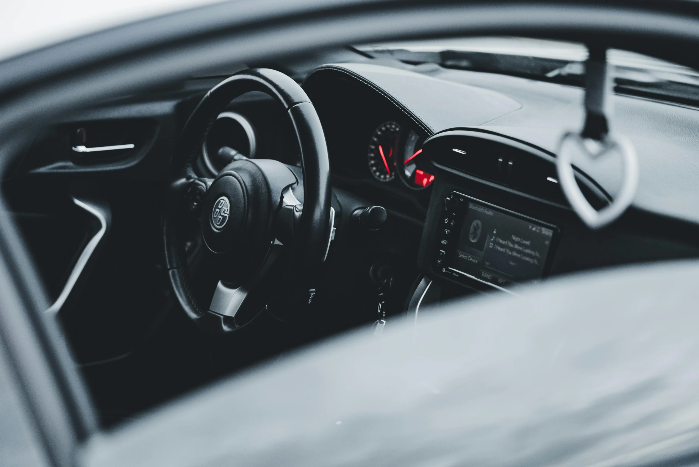 the dashboard in a car with a dash light