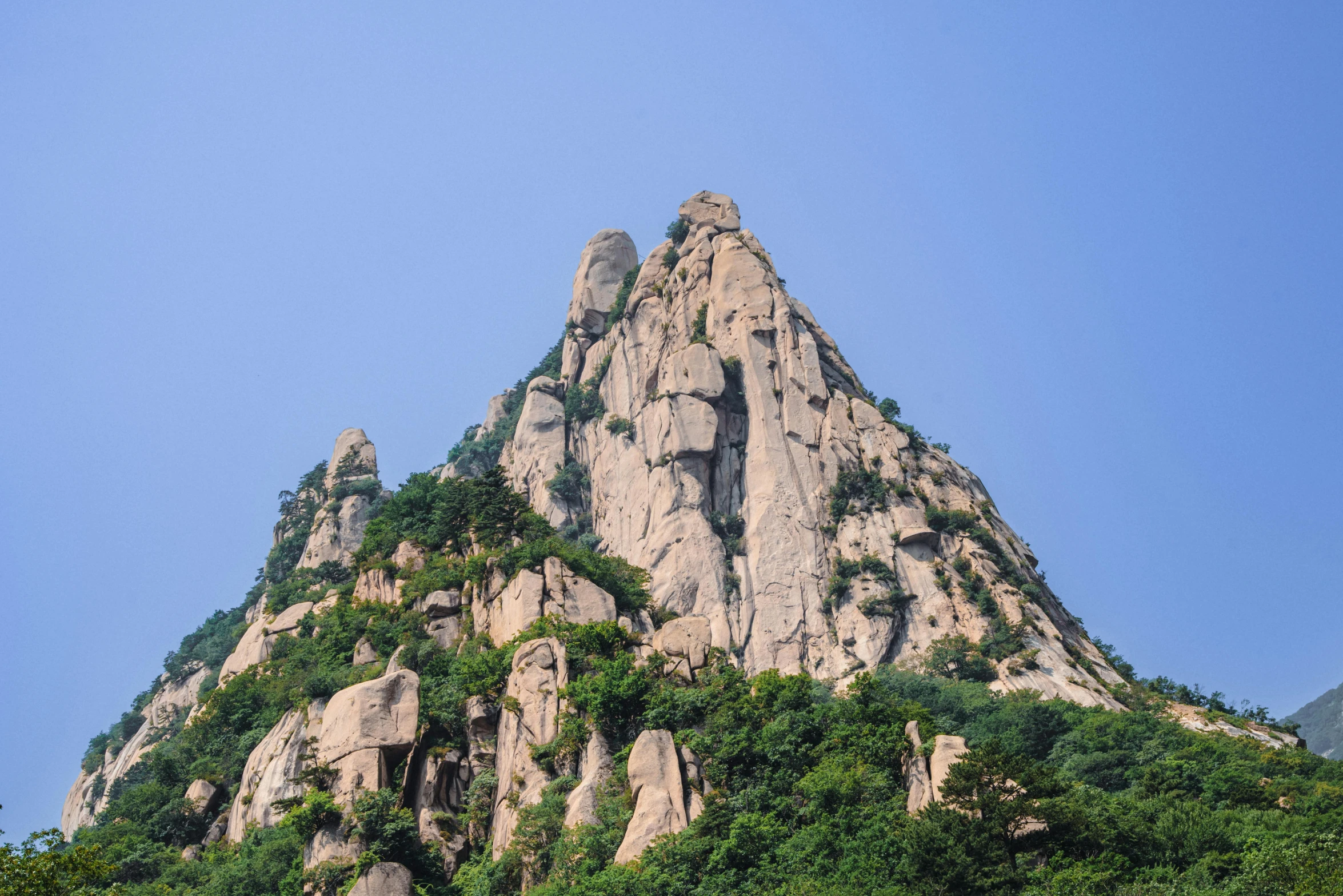 mountains with rocky terrain on a sunny day