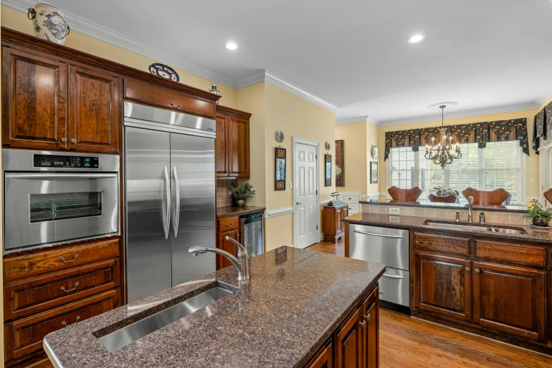 this kitchen is clean and ready to use