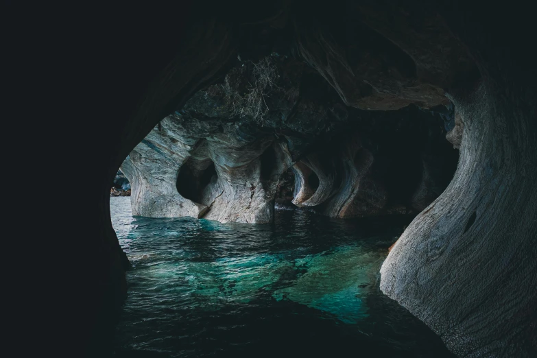 the light on the water creates an eerie look