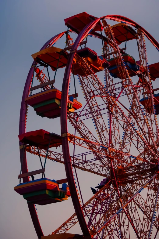 an old ferris wheel on a carnival