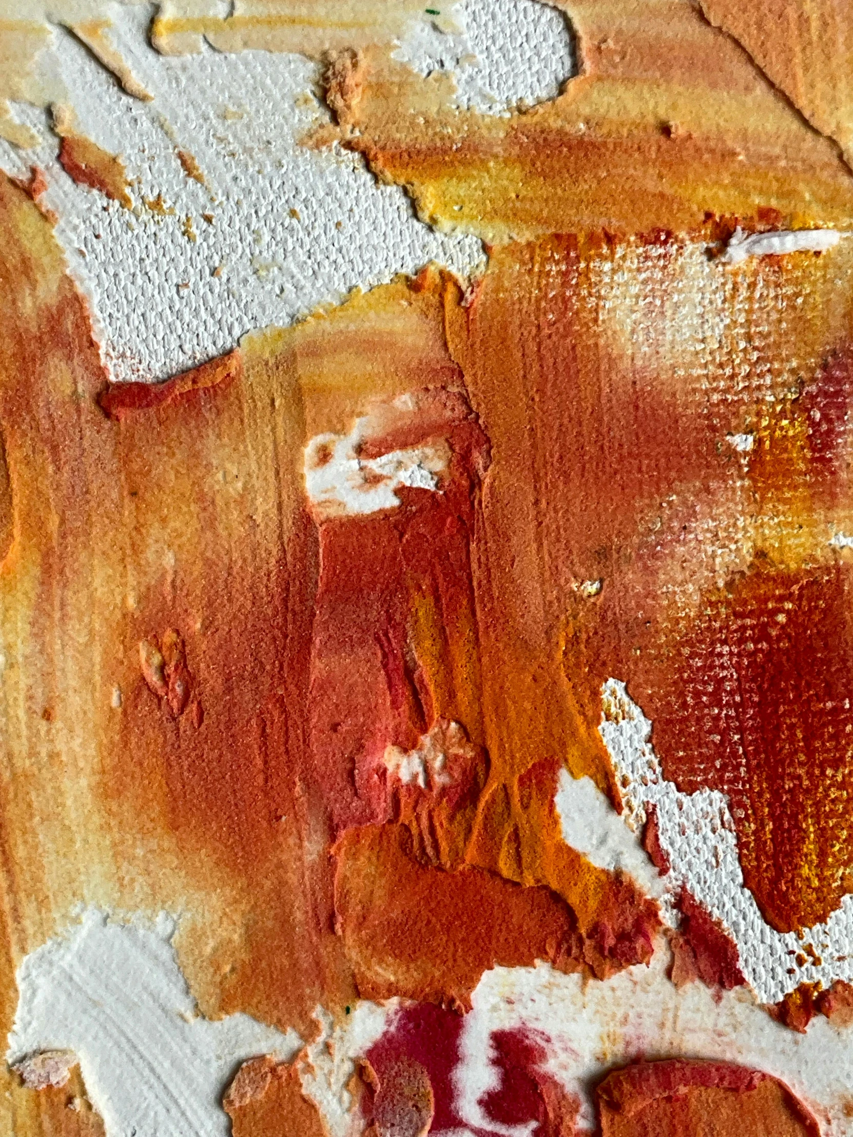 a very close up view of some paint on an abstract board