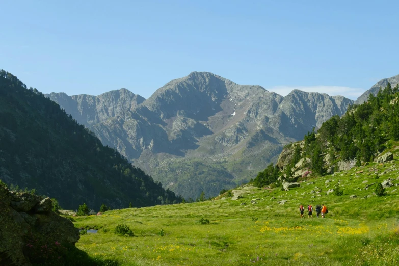 a mountain range with mountains behind it