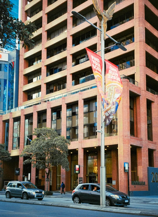 an image of a brick building with the stop sign