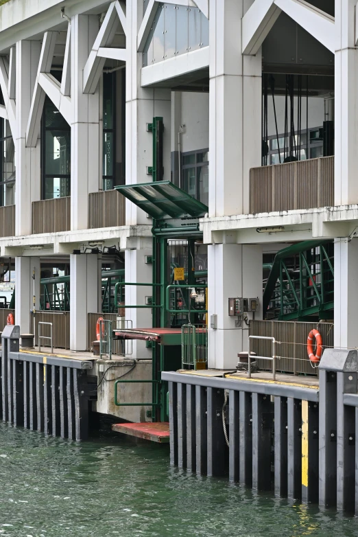 the docks at the dock house are connected to two different buildings