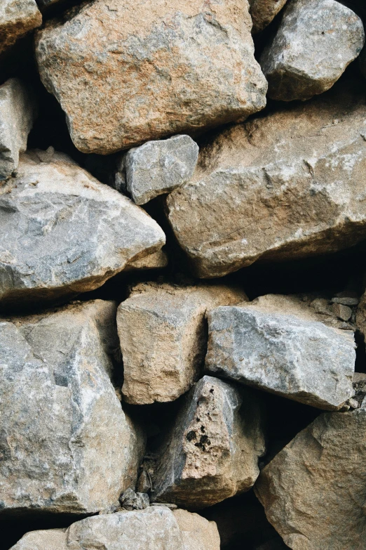 gray rocks are stacked on each other