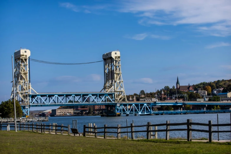 the city is situated on a large bridge over a river