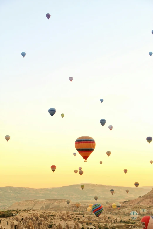 a bunch of balloons fly in the air