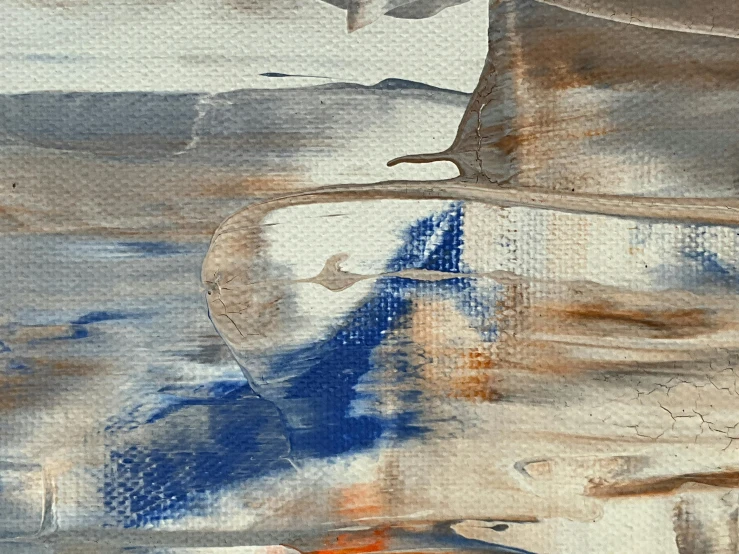 an abstract picture of watercolor on paper with various colored images