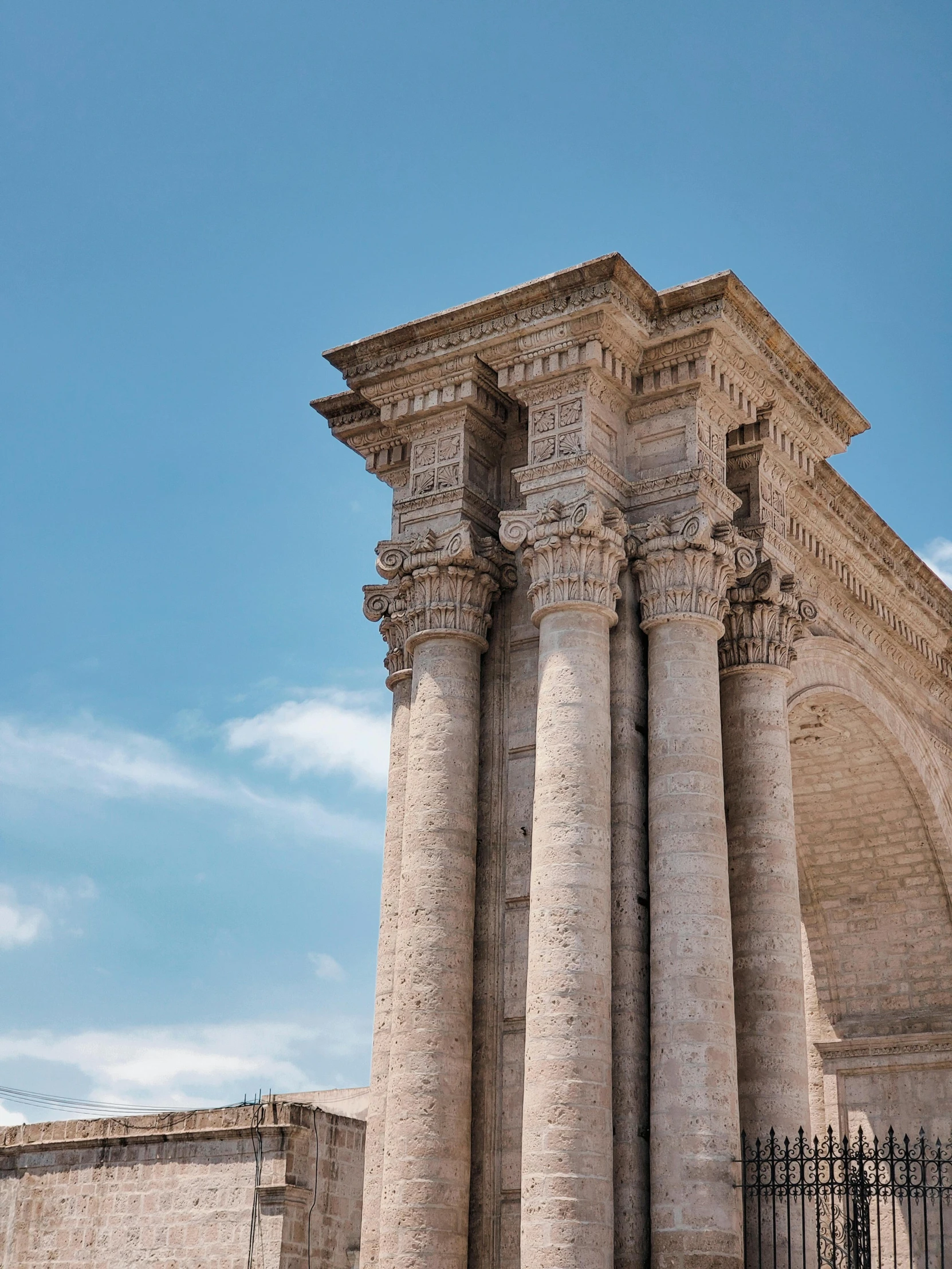 the ruins of a building, made from marble