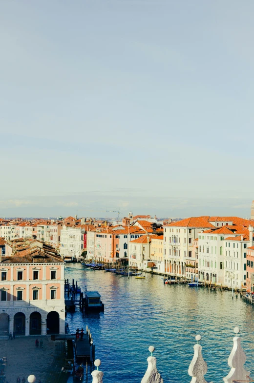 buildings sit on the edge of a river