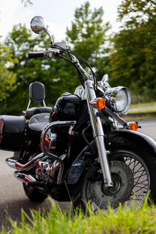 a motor bike parked next to a side car