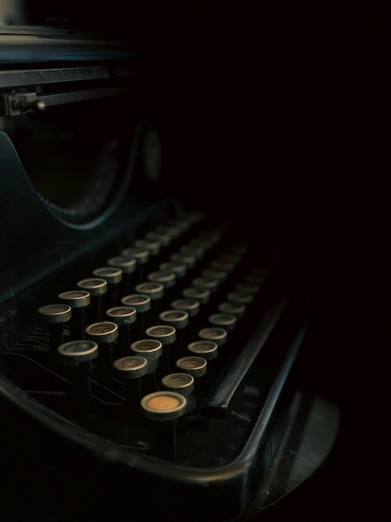 an old typewriter with some typewriter in it
