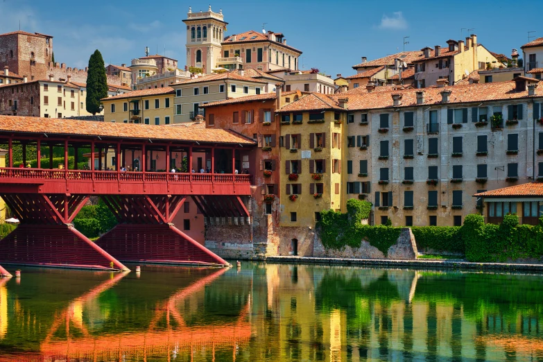 the bridge is over the river that passes through town