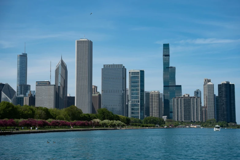 the city view as seen from the lake