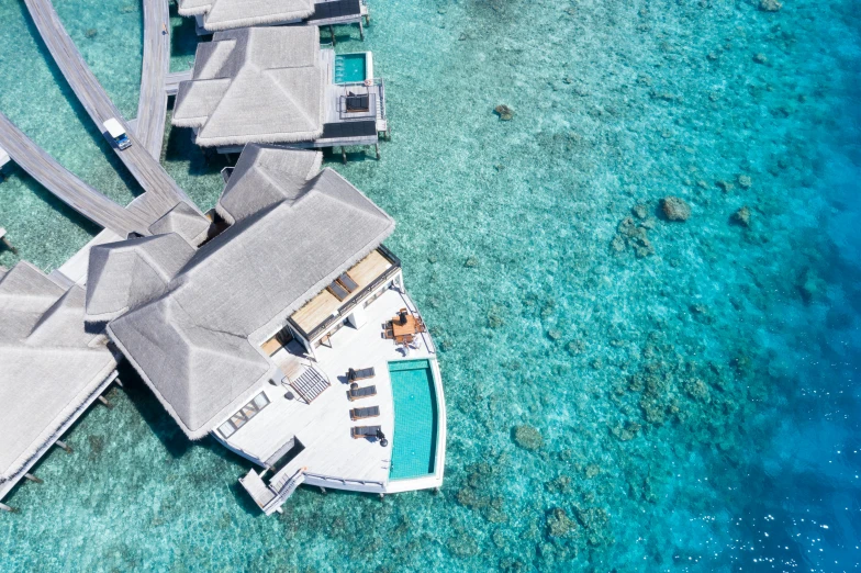 a house in the water on an island