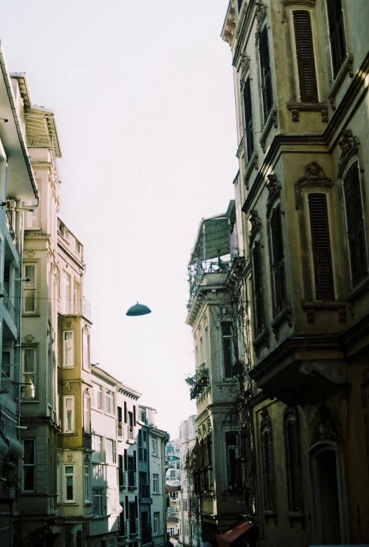 a view down a street of a city