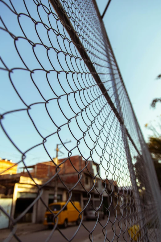 this is a picture of a chain link fence