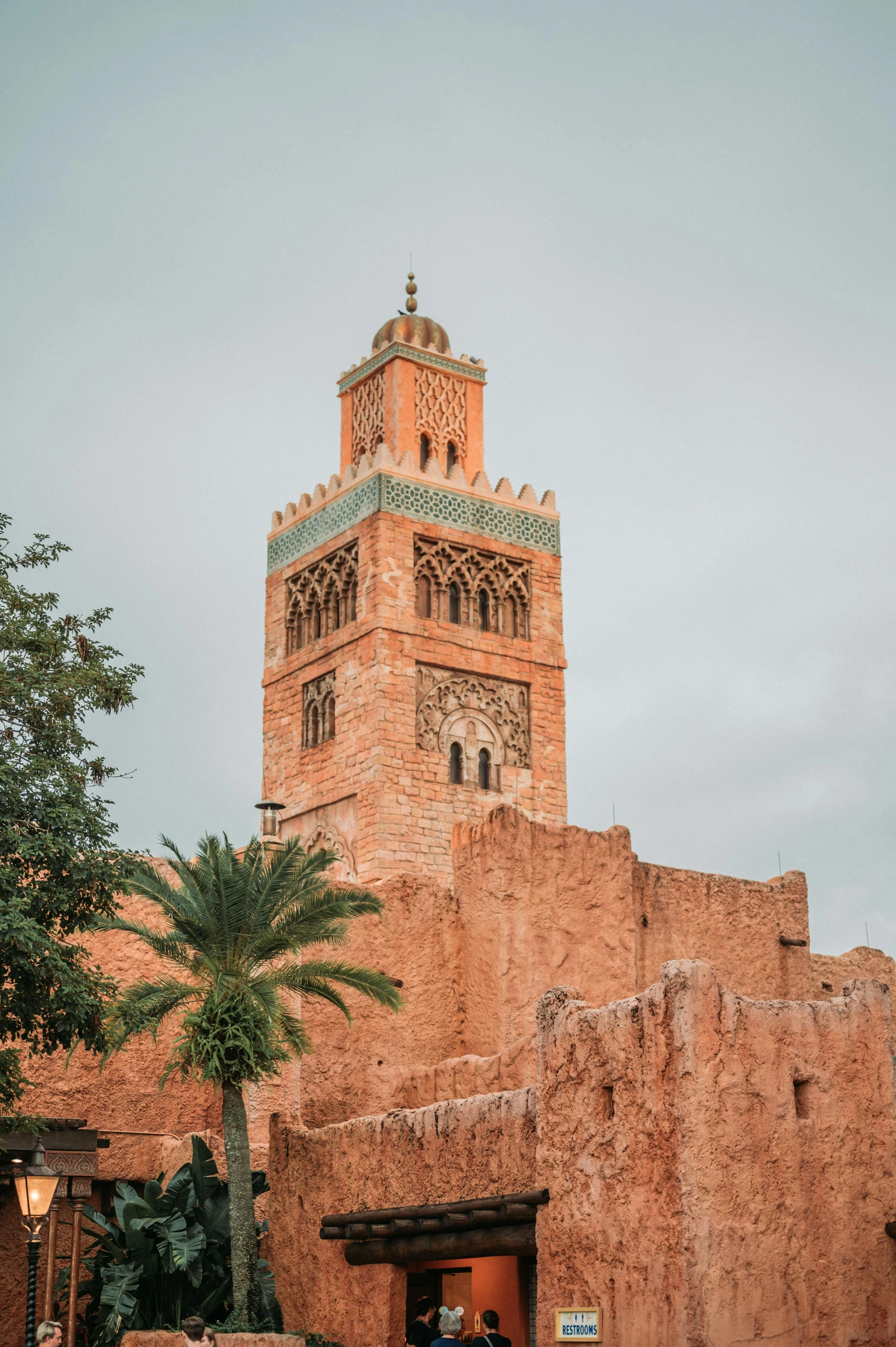 a large clock tower towering over a city