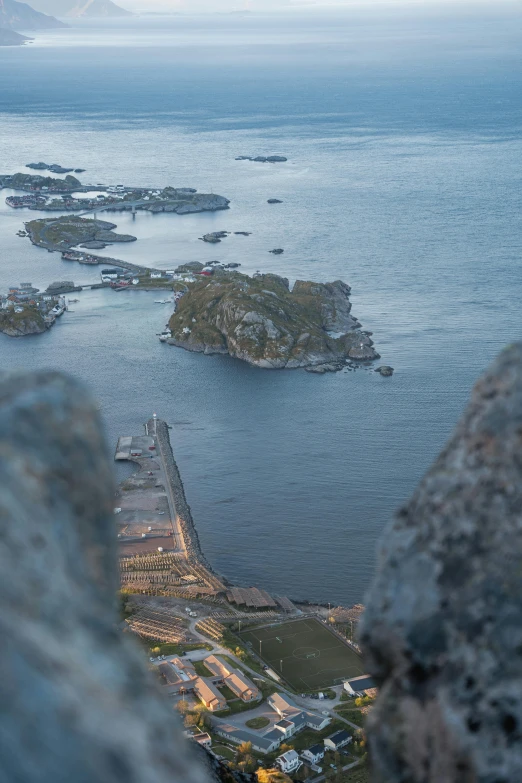 the view from an overlook point, with many ships in the water