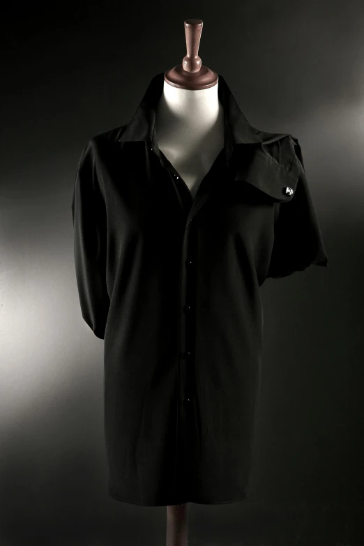 an item with a short black shirt on display