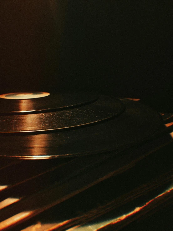 some plates on some metal countertops near light